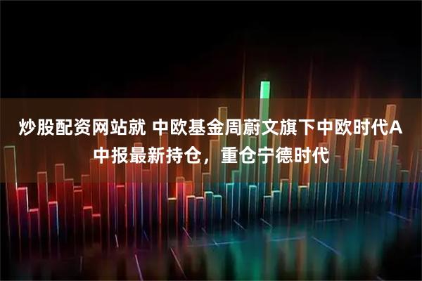 炒股配资网站就 中欧基金周蔚文旗下中欧时代A中报最新持仓，重仓宁德时代